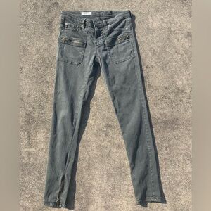 AG Adriano Goldschmied the Harlow Patch Pocket Zip Moto Jeans